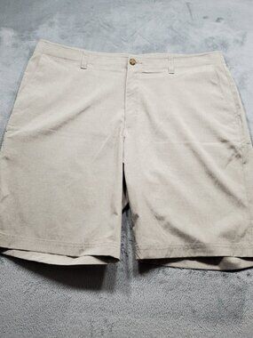 PGA Tour Performance Golf Shorts 4 Pockets Tan Men Sz 38